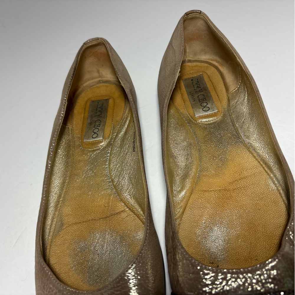 Jimmy Choo Metallic Flats - Picture 5 of 12